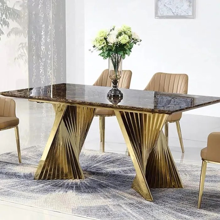 Luxury marble top furniture for dining