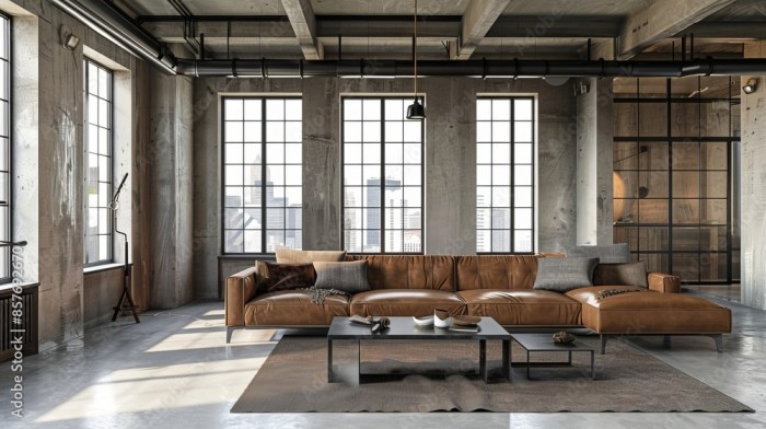 Industrial loft furniture with rustic touch