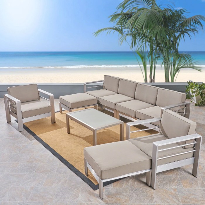 Outdoor patio furniture waterproof set