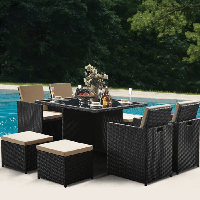 Outdoor patio furniture waterproof set