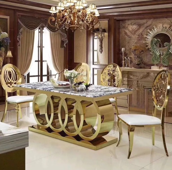 Luxury marble top furniture for dining