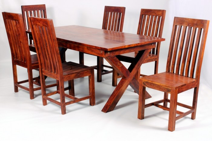 Solid wood dining room furniture set