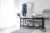 Cozy Stylish Hallway Interior with Shoe Rack and Mirror Stock Photo ... Cozy Stylish Hallway Interior with Shoe Rack and Mirror Stock Photo ...