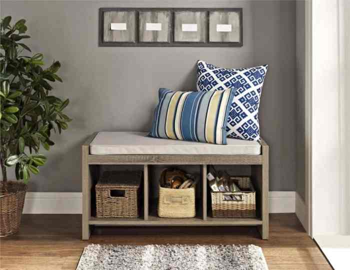 Stylish entryway furniture with bench
