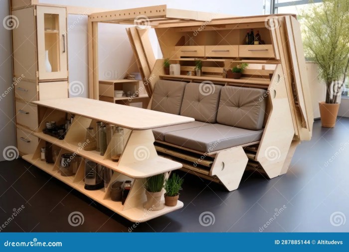 Foldable furniture for tiny homes