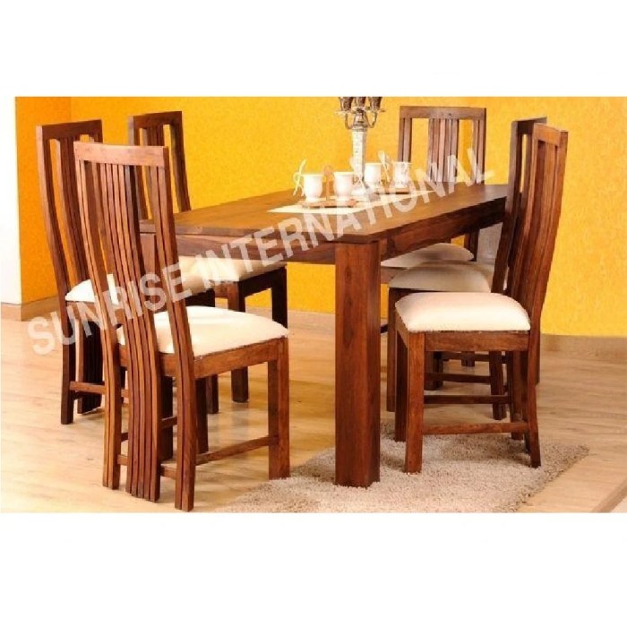 Solid wood dining room furniture set